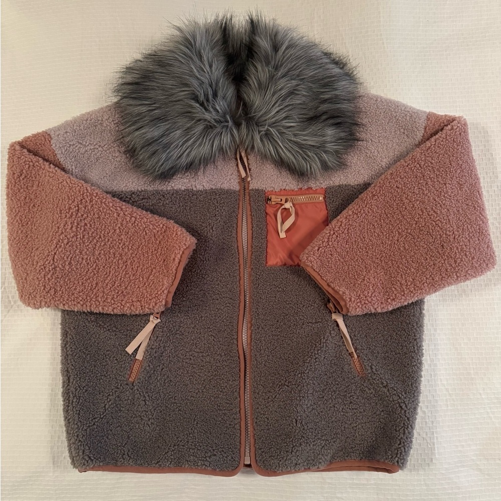 Faux Fur Collar Sherpa Jacket